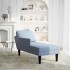 Chaise longue con cojín de tela de pana