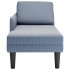 Chaise longue con cojín de tela de pana