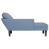 Chaise longue con cojín de tela de pana