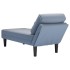 Chaise longue con cojín de tela de pana