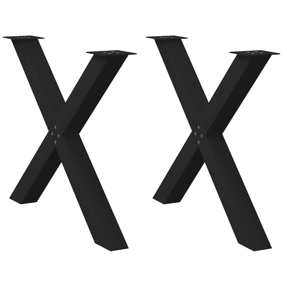 Patas para mesa de comedor en forma de X 2 uds acero