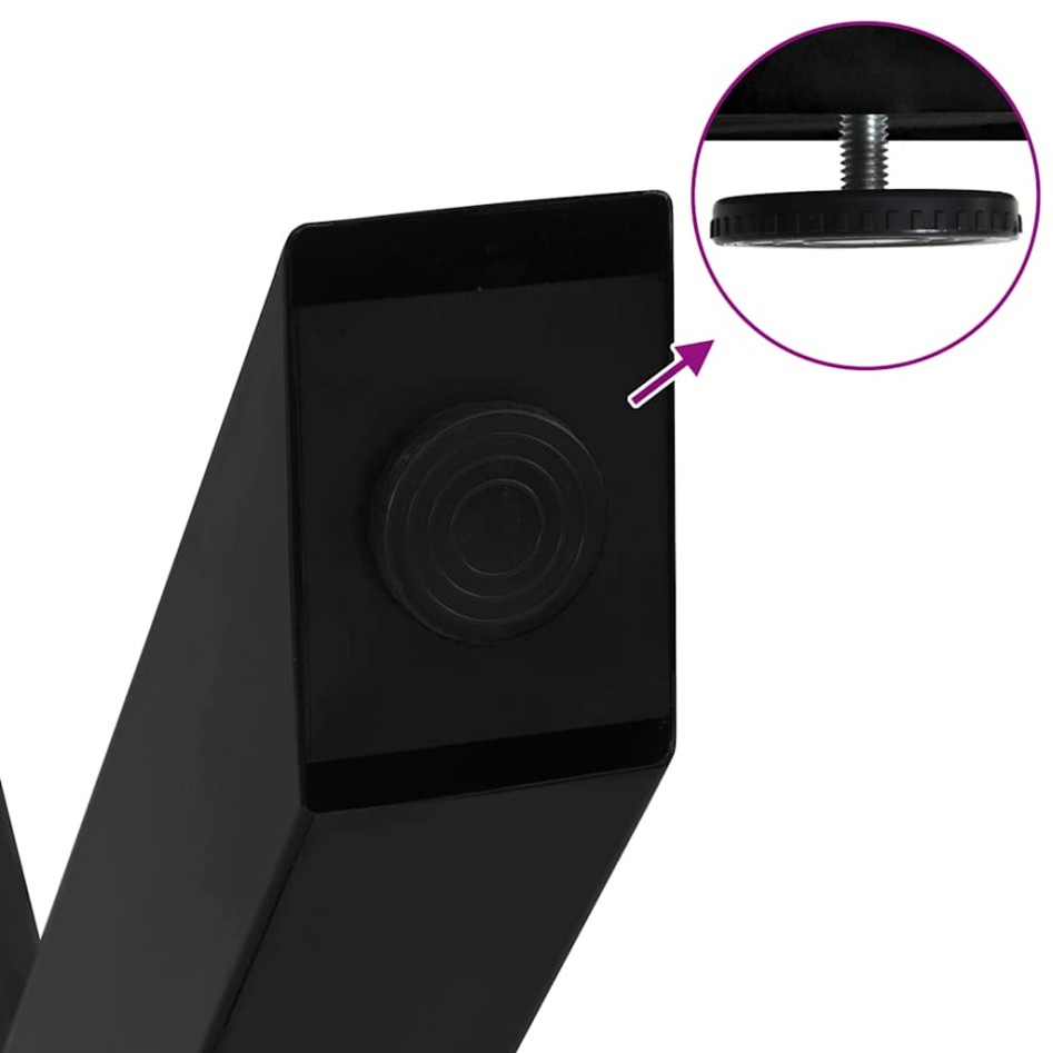 Patas para mesa de comedor en forma de X 2 uds acero