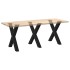 Patas para mesa de comedor en forma de X 3 uds acero