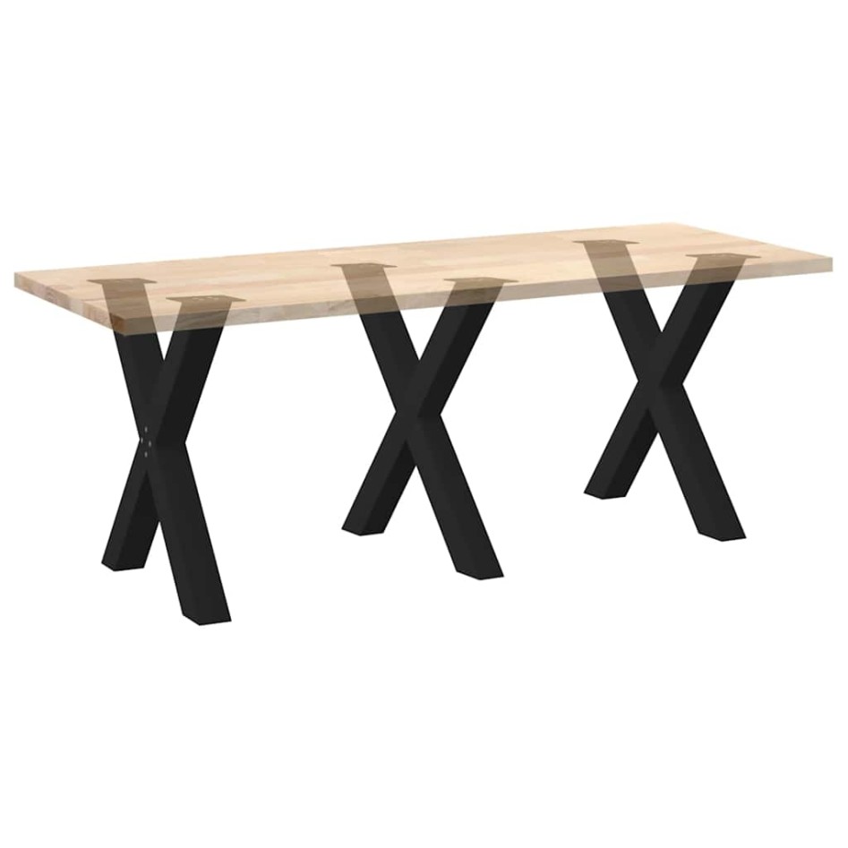 Patas para mesa de comedor en forma de X 3 uds acero