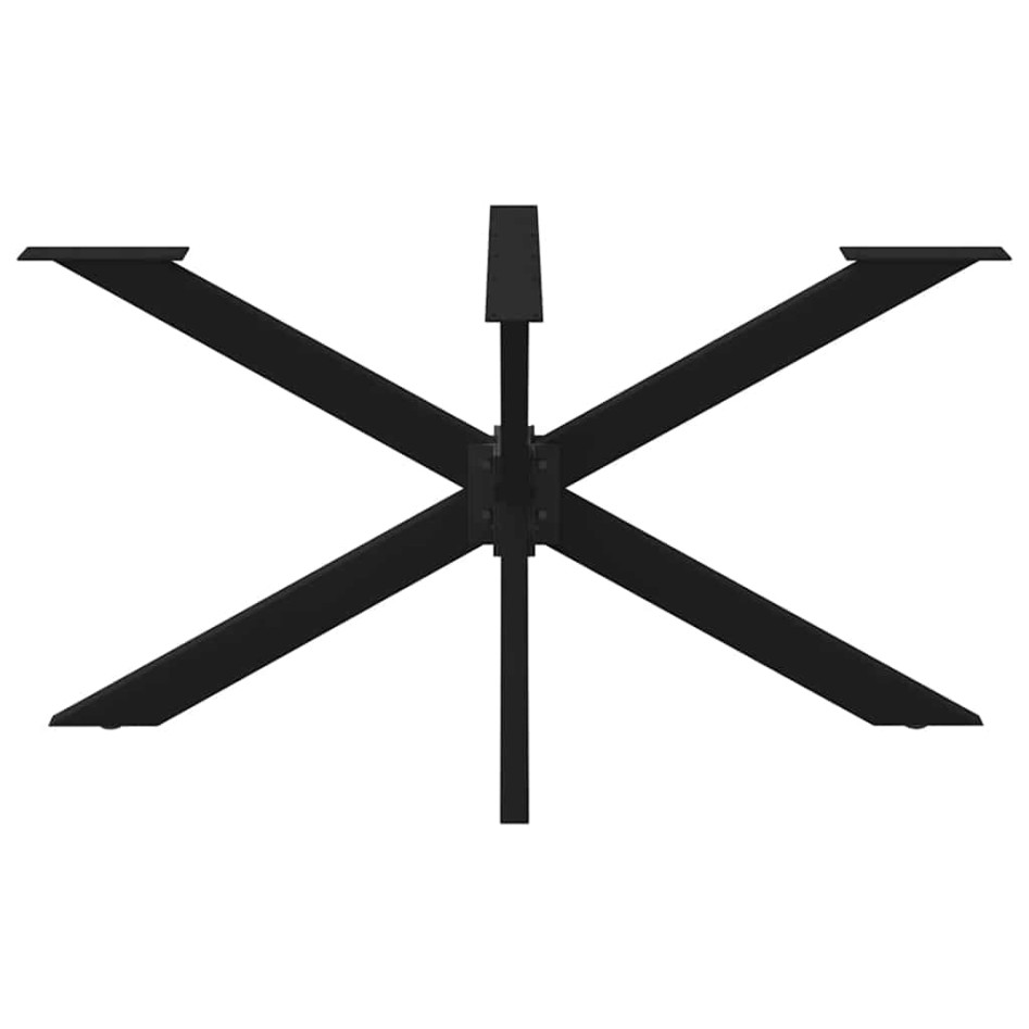 Pata de mesa comedor forma araña negra 150x78x(72-73) cm