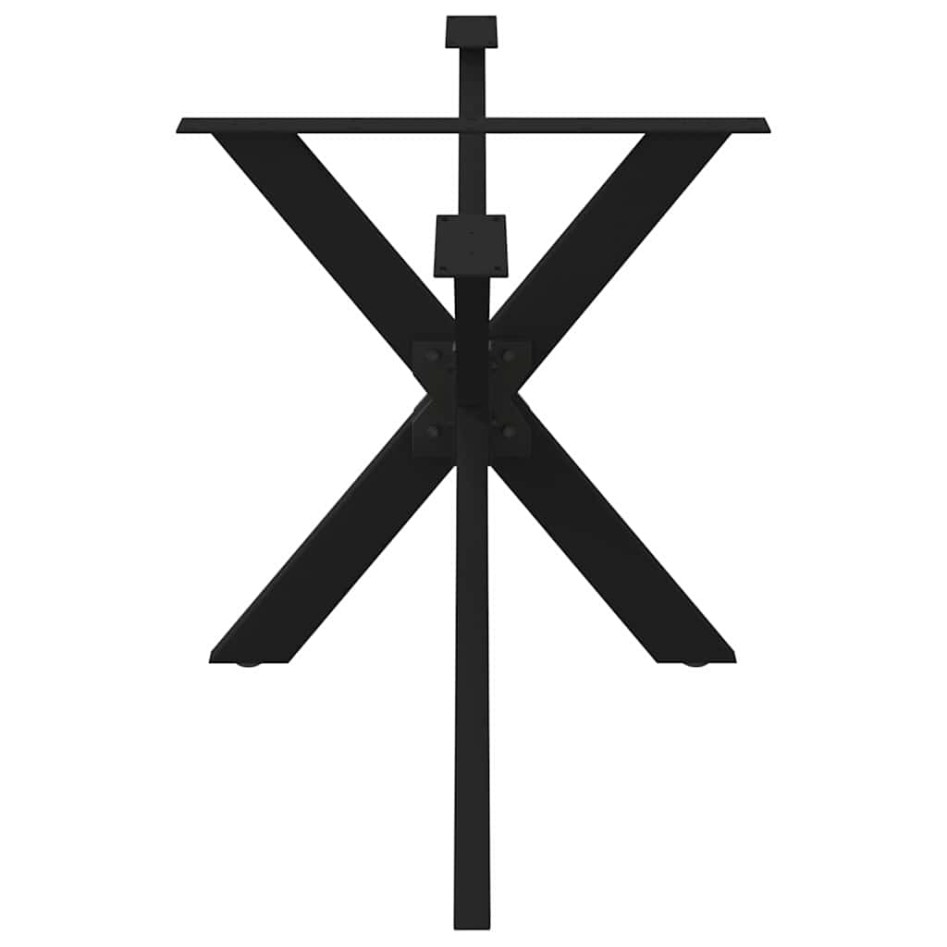 Pata de mesa comedor forma araña negra 150x78x(72-73) cm