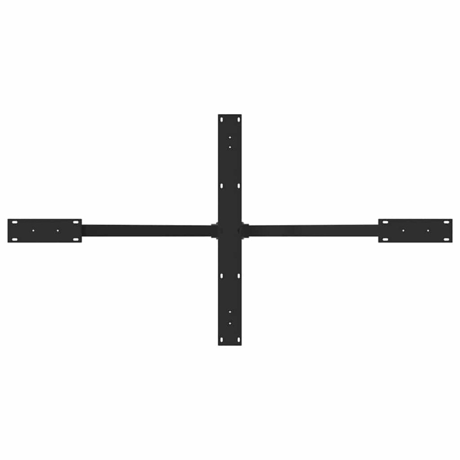 Pata de mesa comedor forma araña negra 150x78x(72-73) cm