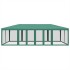 Carpa para fiestas con 12 paredes de malla HDPE verde 8x4