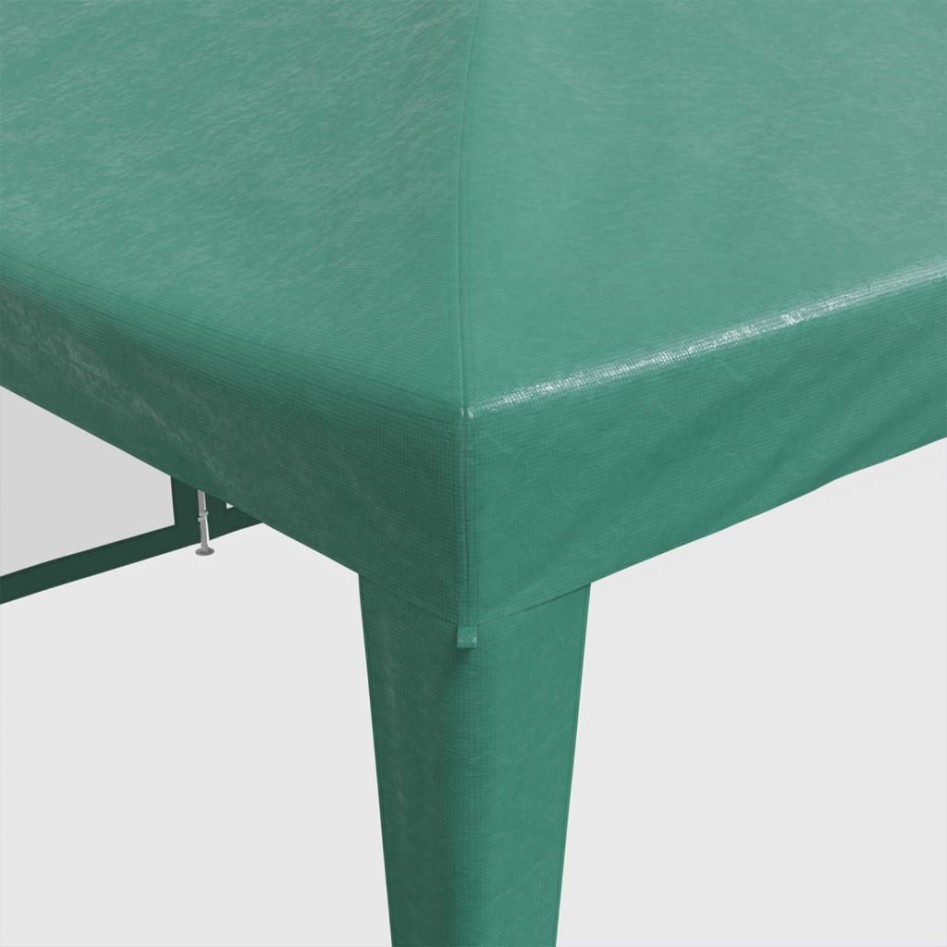 Carpa para fiestas con 12 paredes de malla HDPE verde 8x4