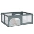 Parque para bebés con 2 puertas tela Oxford gris