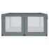 Parque para bebés con 2 puertas tela Oxford gris