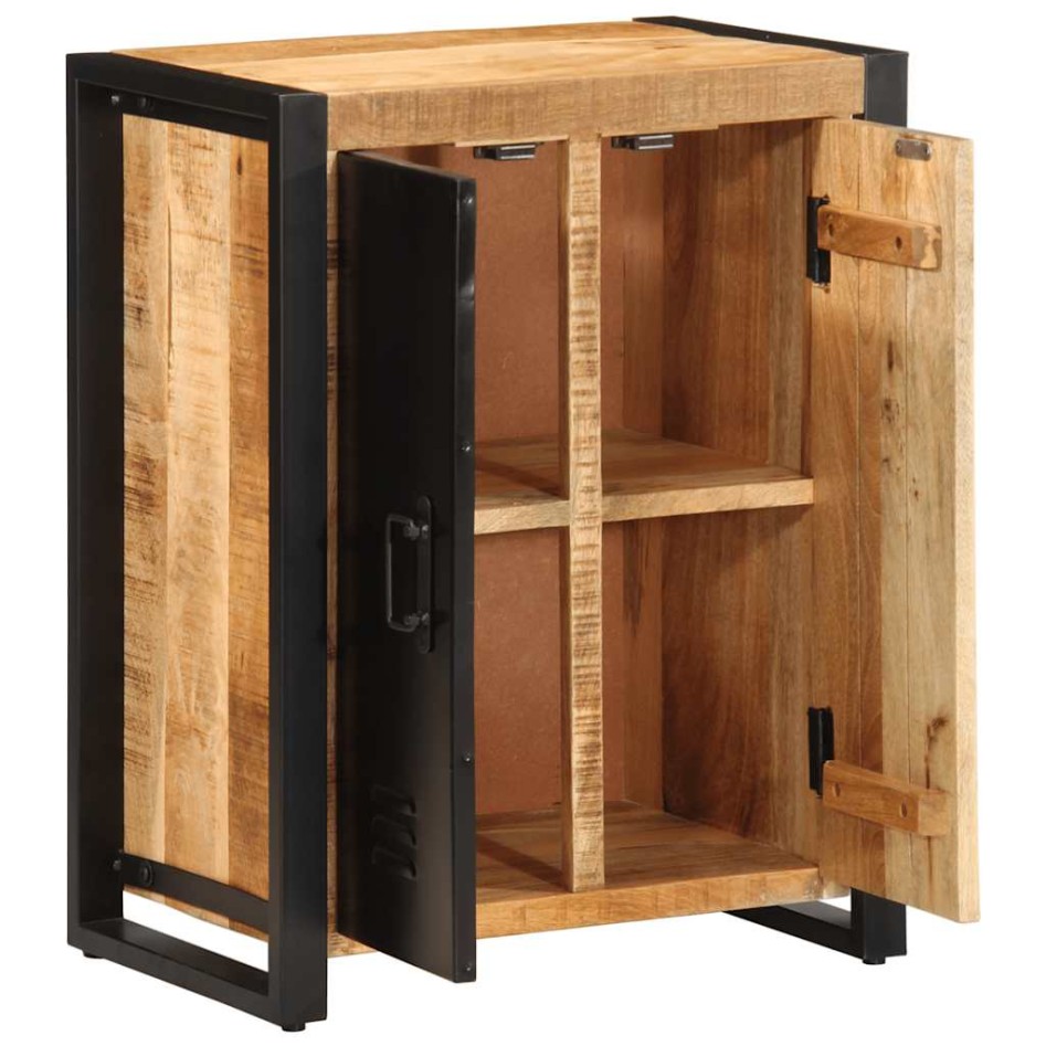 Aparador de madera maciza de mango rugosa 55x35x70