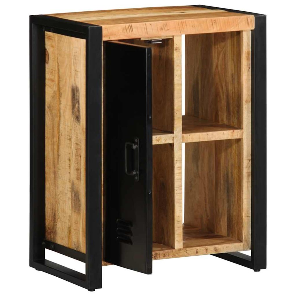 Aparador de madera maciza de mango rugosa 55x35x70