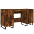 Escritorio madera de ingeniería roble ahumado 140x50x75