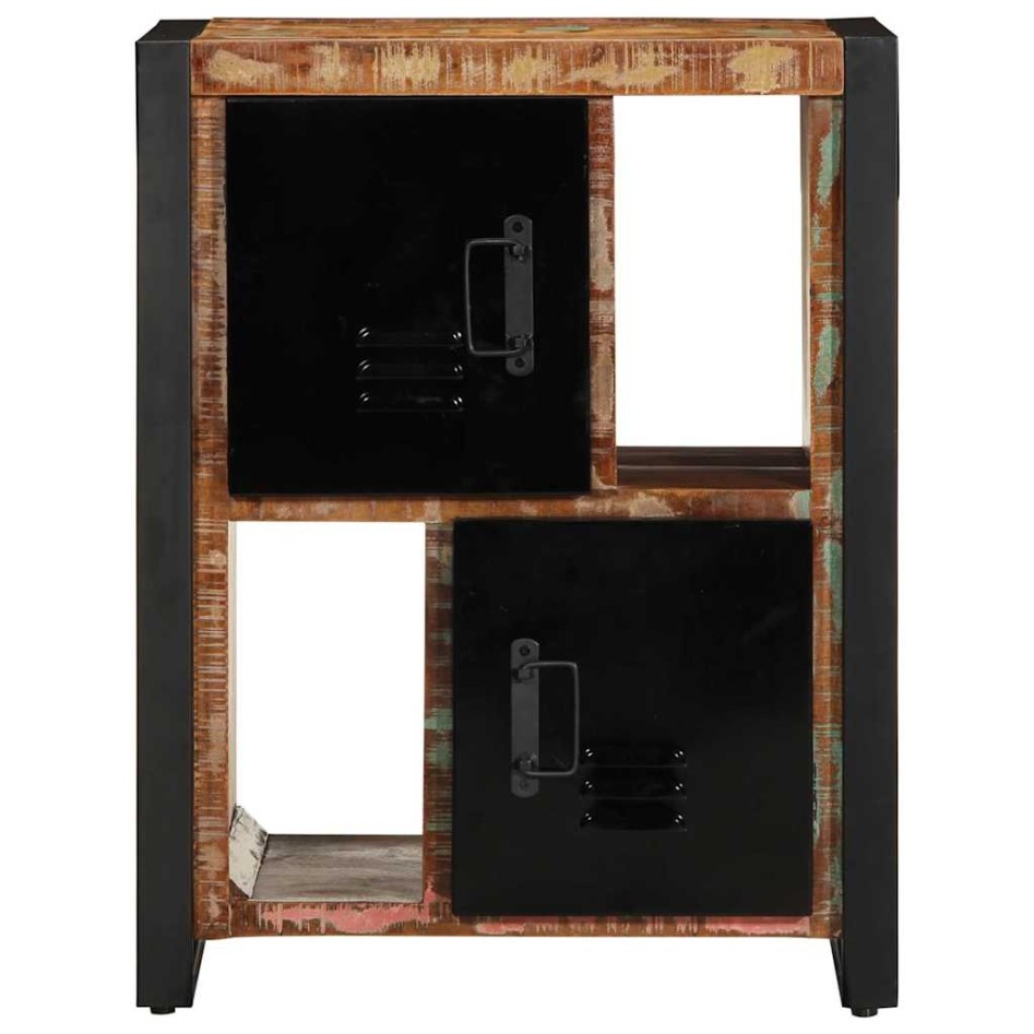 Aparador madera maciza reciclada multicolor 55x35x70