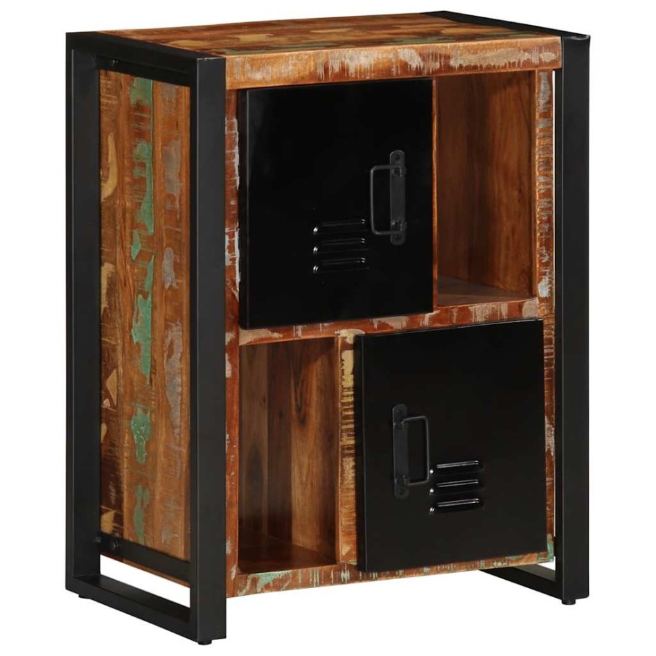 Aparador madera maciza reciclada multicolor 55x35x70