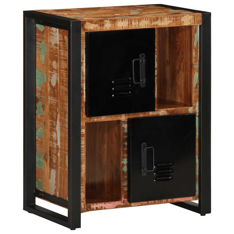 Aparador madera maciza reciclada multicolor 55x35x70