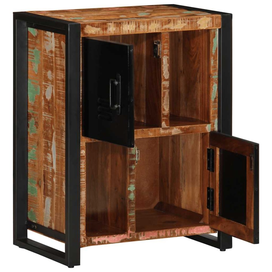 Aparador madera maciza reciclada multicolor 55x35x70