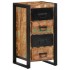 Cómoda de madera maciza reciclada multicolor 40x40x90
