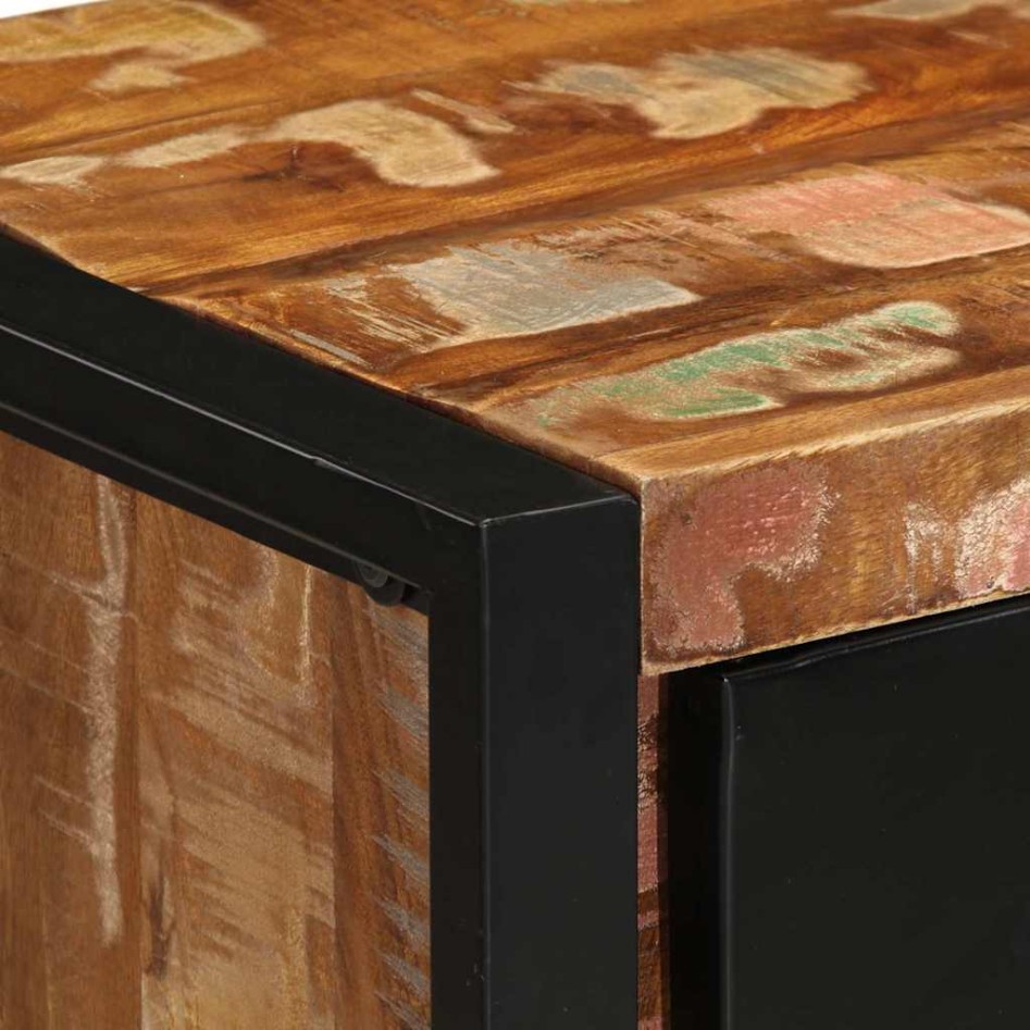 Cómoda de madera maciza reciclada multicolor 40x40x90