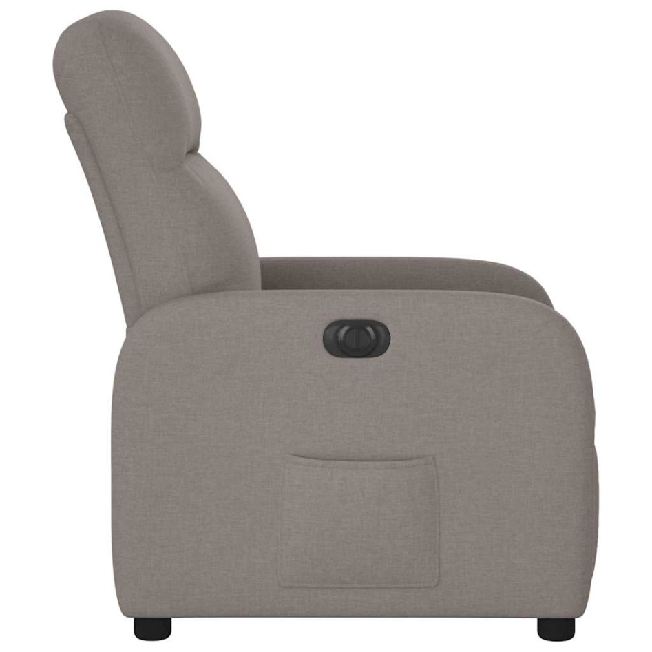 Sillón reclinable eléctrico tela gris