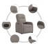 Sillón reclinable eléctrico tela gris