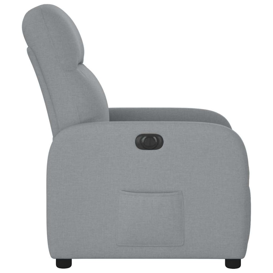 Sillón reclinable eléctrico tela gris