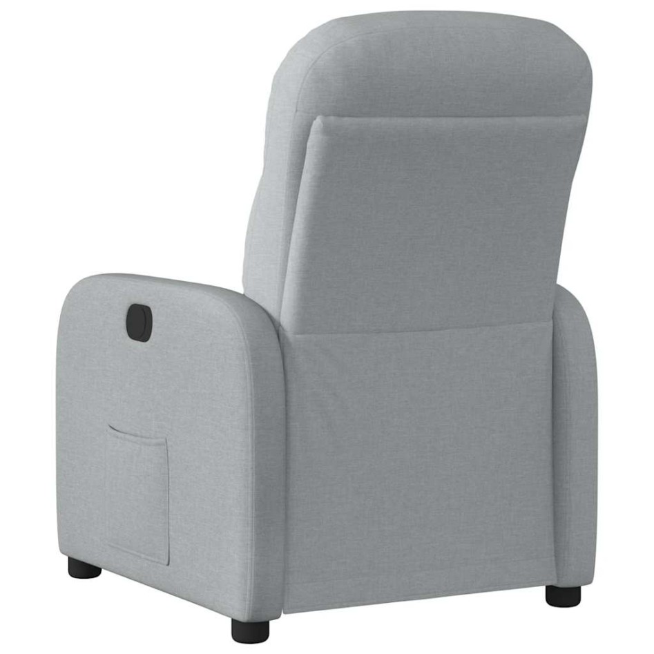 Sillón reclinable eléctrico tela gris
