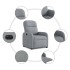Sillón reclinable eléctrico tela gris