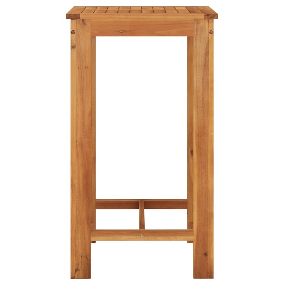 Mesa y taburetes de jardín 3 pzas madera acacia ratán PE