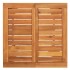 Mesa y taburetes de jardín 3 pzas madera acacia ratán PE