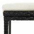 Mesa y taburetes de jardín 3 pzas madera acacia ratán PE