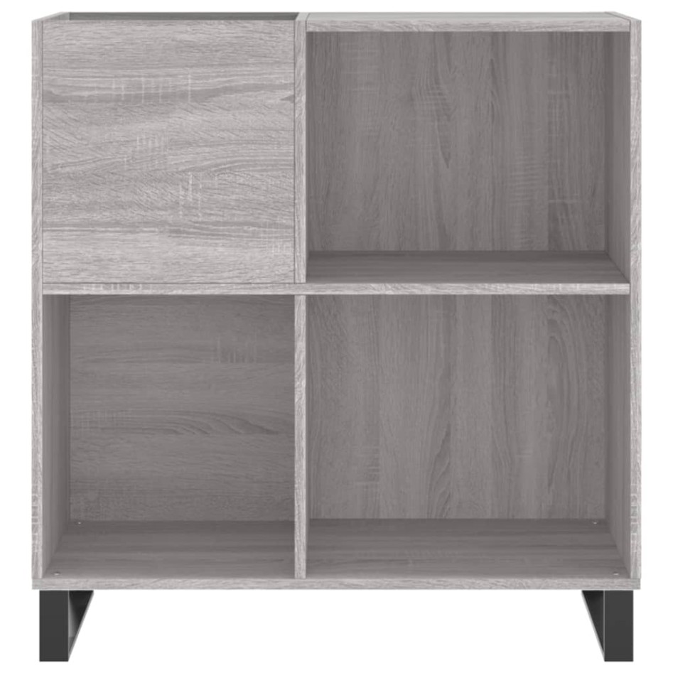 Mueble discos madera contrachapada gris Sonoma 84,5x38x89