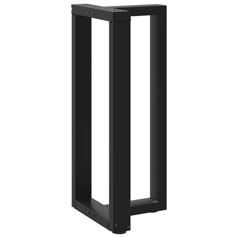 Patas de mesa de bar forma T 2 uds acero negro 40x35x(90-91)