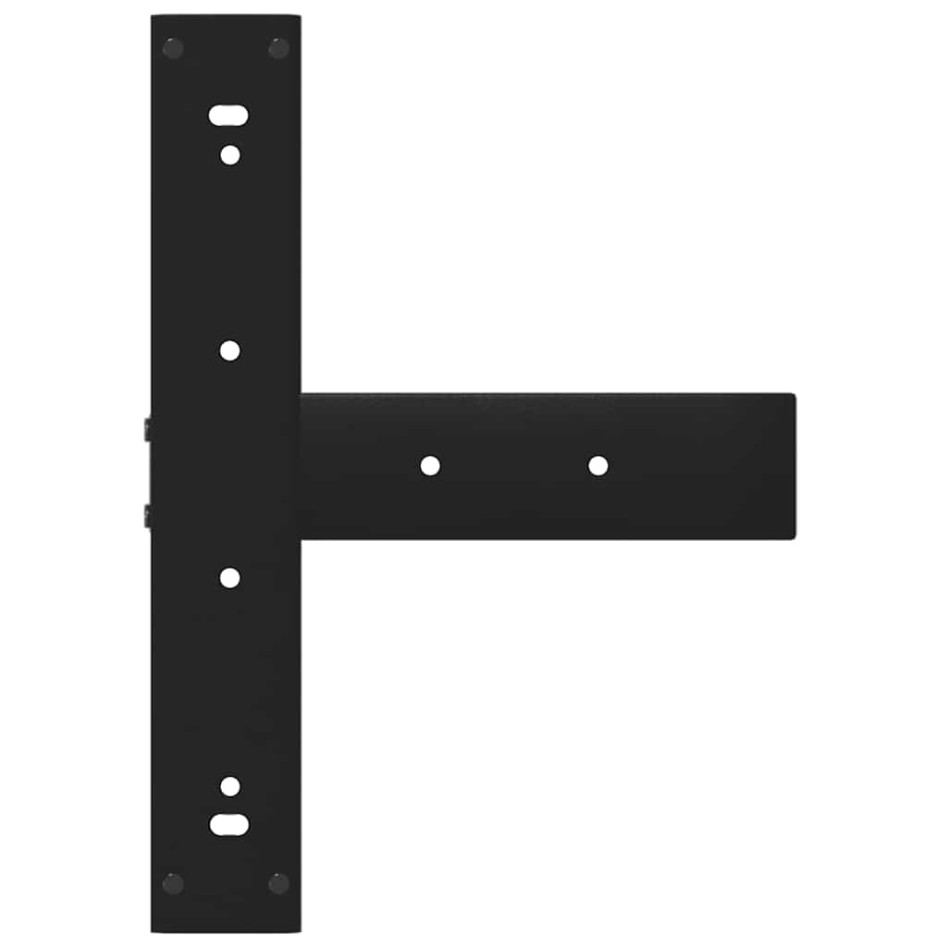 Patas de mesa de bar forma T 2 uds acero negro 40x35x(90-91)