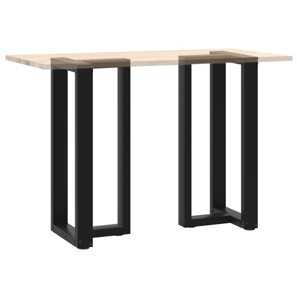 Patas de mesa de bar forma T 2 uds acero negro 40x35x(90-91)