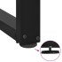 Patas de mesa de bar forma T 2 uds acero negro 40x35x(90-91)