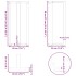 Patas de mesa de bar forma T 2 uds acero negro 40x35x(90-91)