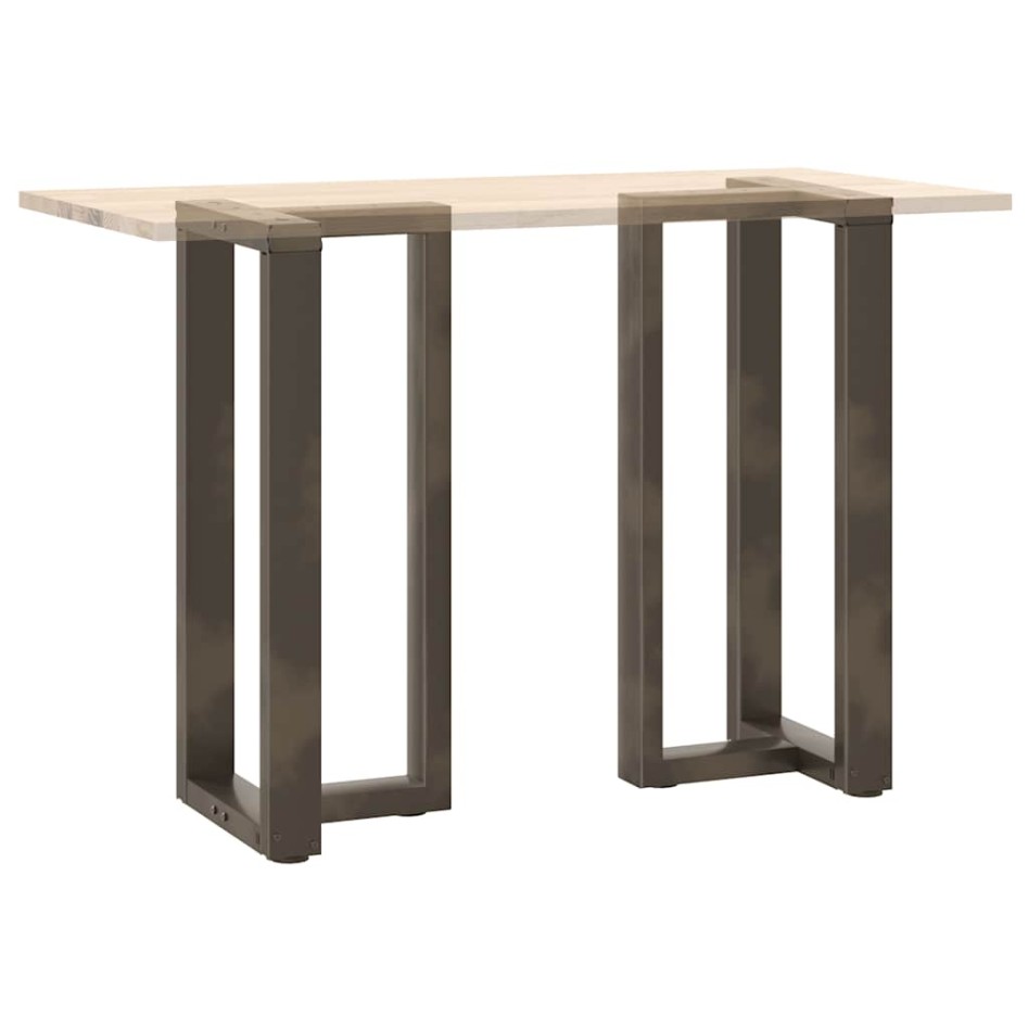 Patas de mesa bar forma T 2 uds acero natural 50x35x(90-91)