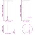 Patas de mesa bar forma T 2 uds acero natural 50x35x(90-91)