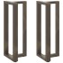 Patas mesa bar forma T 2 uds acero natural 50x35x(100-101)