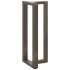 Patas mesa bar forma T 2 uds acero natural 50x35x(100-101)