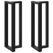 Patas de mesa bar forma T 2 uds acero negro 50x35x(110-111) cm
