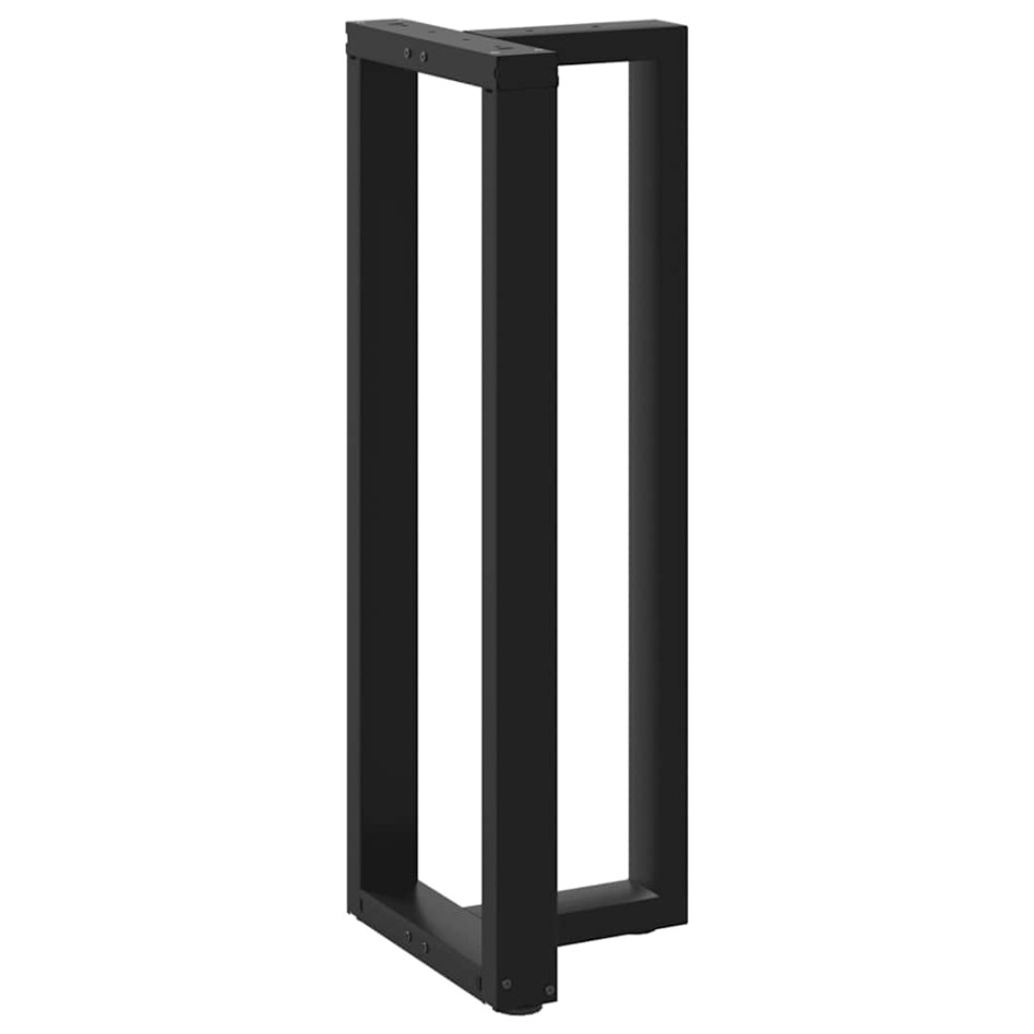 Patas de mesa bar forma T 2 uds acero negro 50x35x(110-111)
