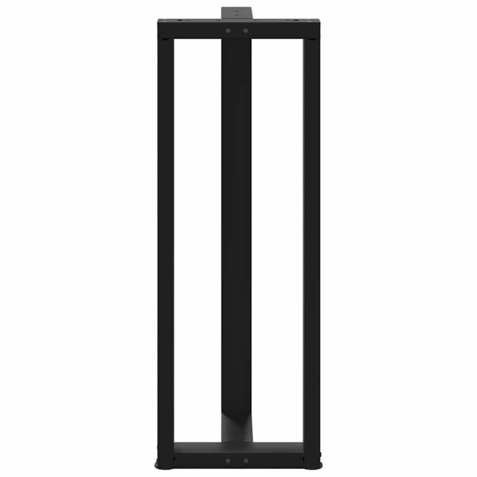 Patas de mesa bar forma T 2 uds acero negro 50x35x(110-111)