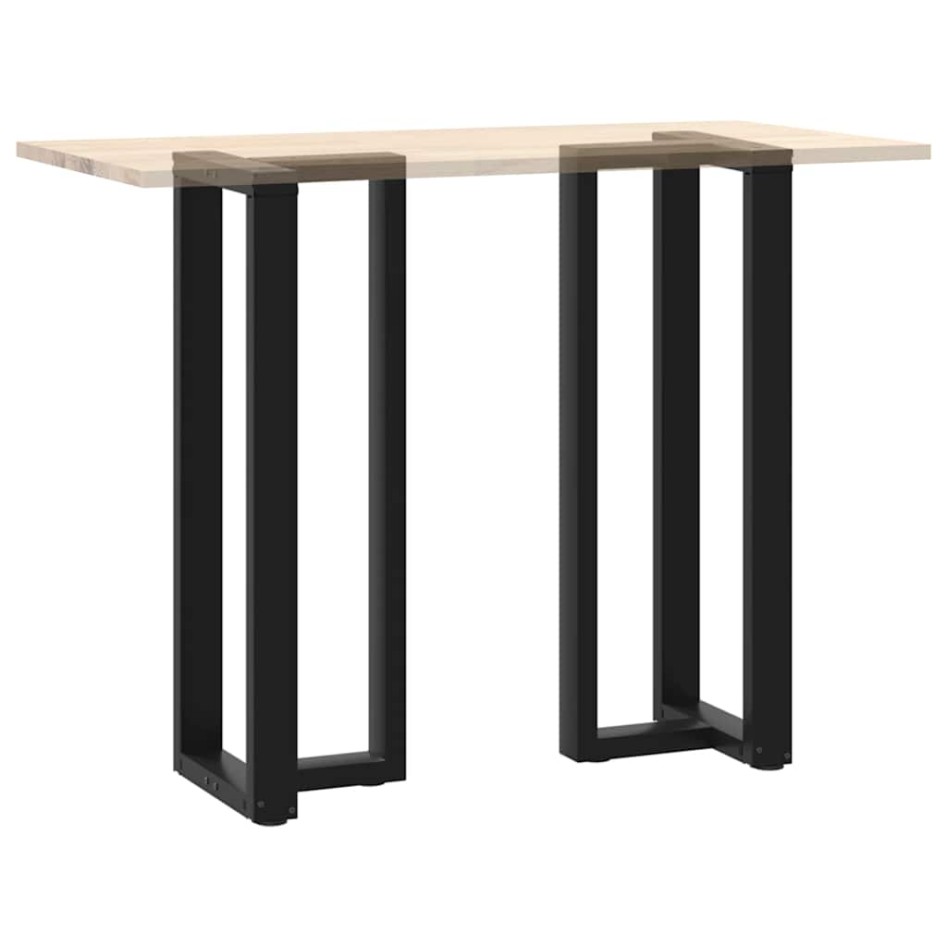 Patas de mesa bar forma T 2 uds acero negro 50x35x(110-111)