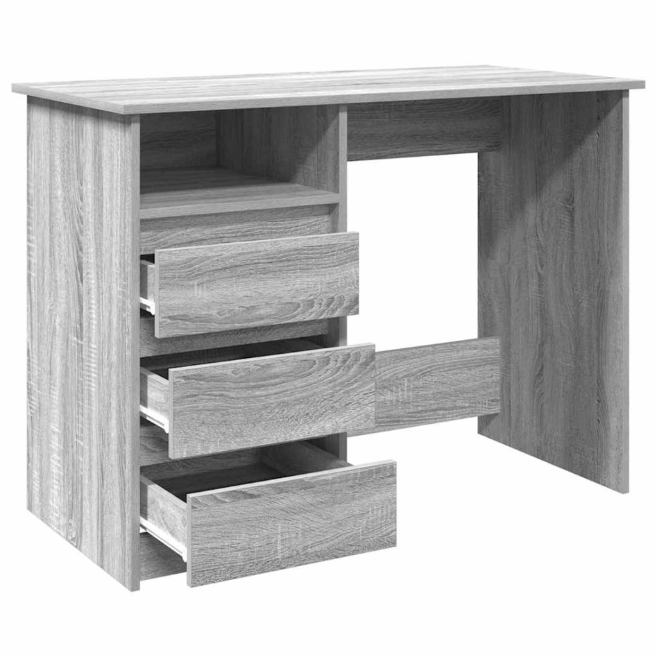 Escritorio de madera de ingeniería gris Sonoma 102x50x75