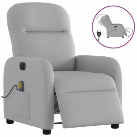 Sillón reclinable de masaje eléctrico tela gris