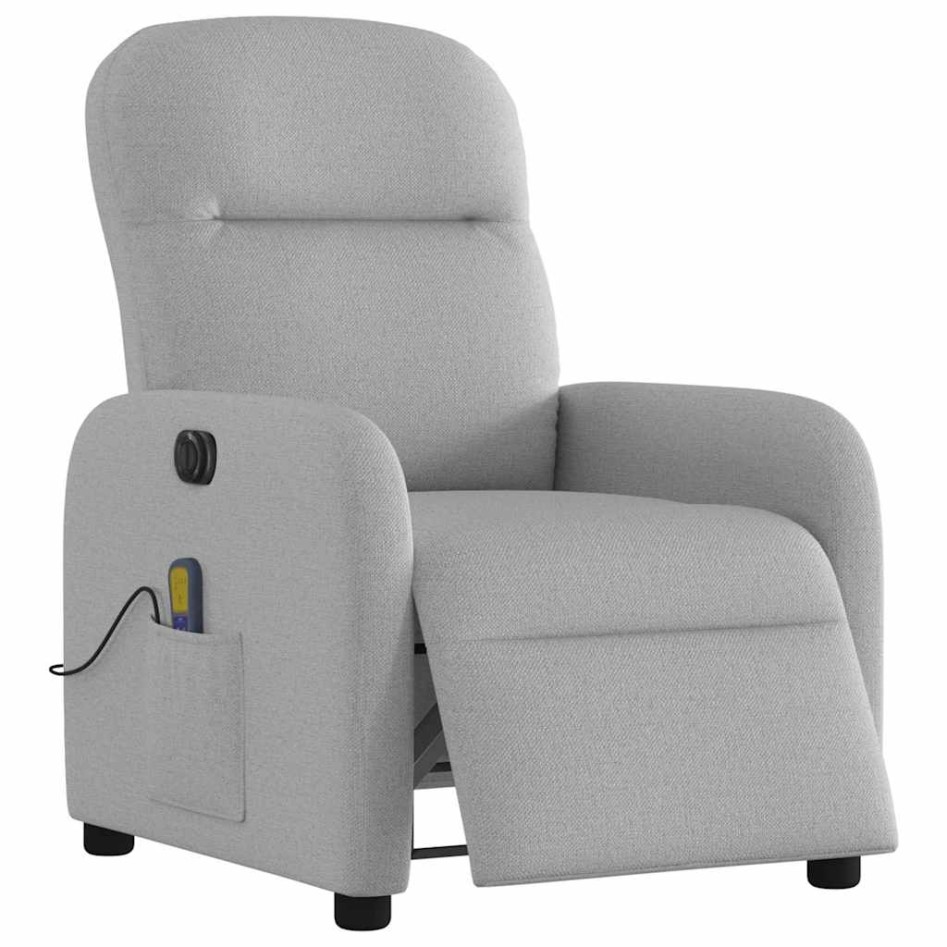Sillón reclinable de masaje eléctrico tela gris