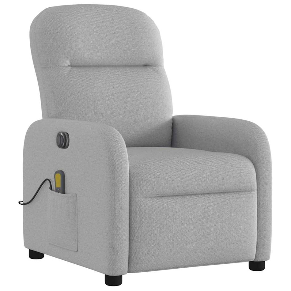 Sillón reclinable de masaje eléctrico tela gris